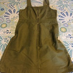 Arm green overalls dress